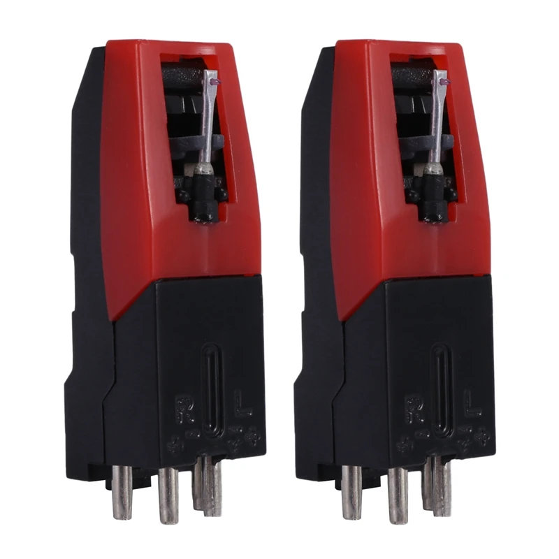 

Botique-2Pcs граммофон запись Магнитный картридж стилус с Lp виниловый фотографический стилус