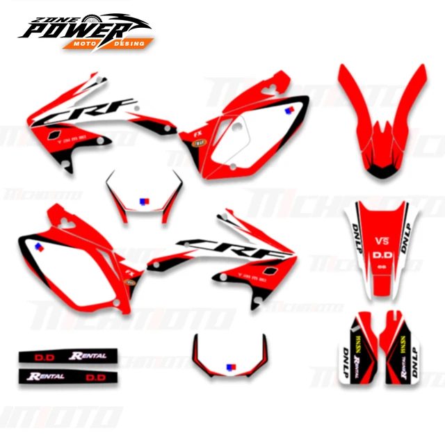 Наклейки Powerzone ДЛЯ CRF 450X, графические Фоновые наклейки для Honda CRF450X 2005 2006 2007 2008-2018
