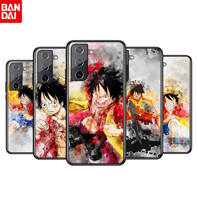 

Cartoon One Piece Luffy Cool For Samsung Galaxy S22 S21 S20 Ultra Plus Pro S10 S9 S8 S7 4G 5G TPU Soft Black Silicone Phone Case