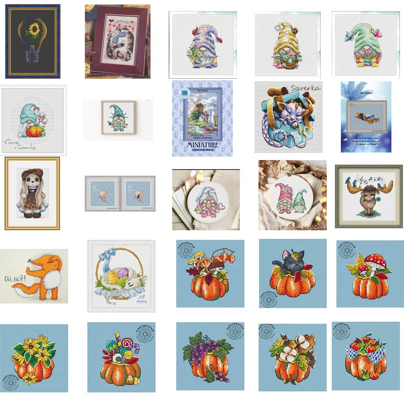 

Autumn Pumpkin Cross Stich Embroidery set Electronic drawing Cross Stich Needlework PDF by Email