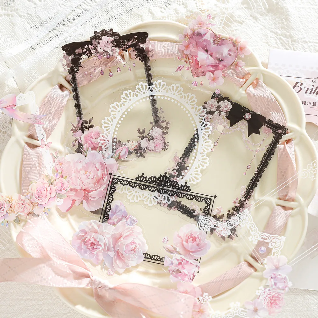 15 шт./упаковка кружевная наклейка-рамка