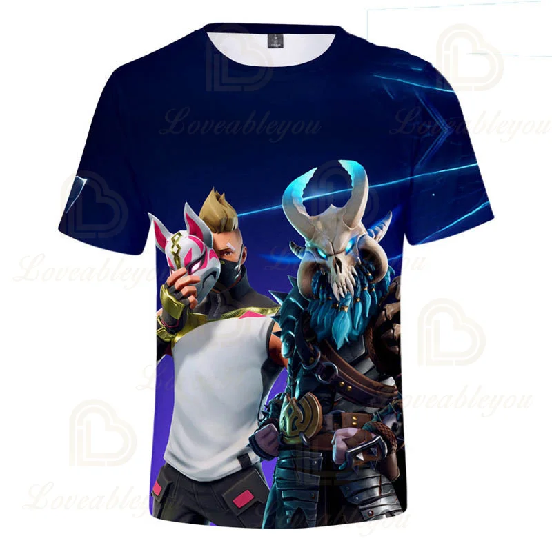 Fortnite T Shirt Men Shoot Game Battle Hero Tshirt Victory Royale Clothing Young Children T-shirts for Boys Girls of 2-14 Years