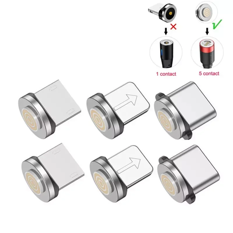 

NEW2023 9PCS 3.0A Plug Type C Micro Usb C Plugs Fast Charging Adapter Type-C Magnet Charger Plug