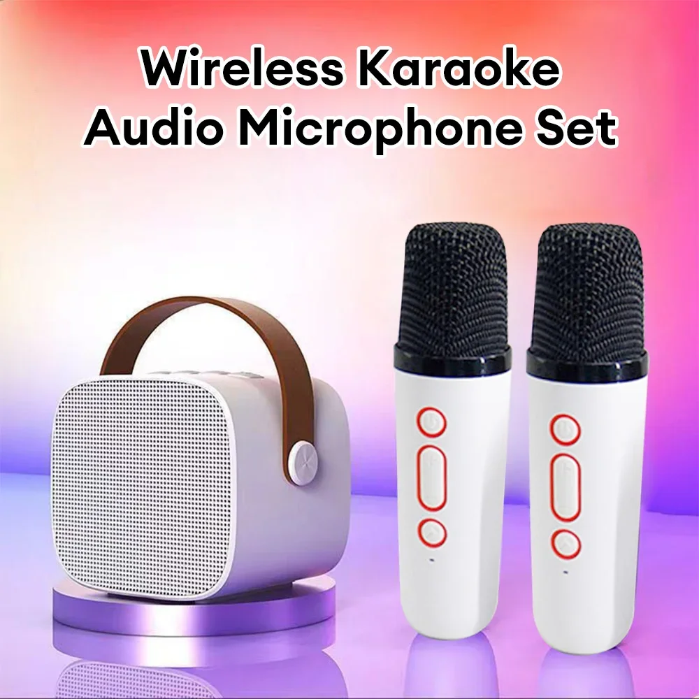 

2023 New Mini Wireless Mic Bluetooth Small Speaker Outdoor Portable Audio Karaoke speaker with Mic and Bluetooth