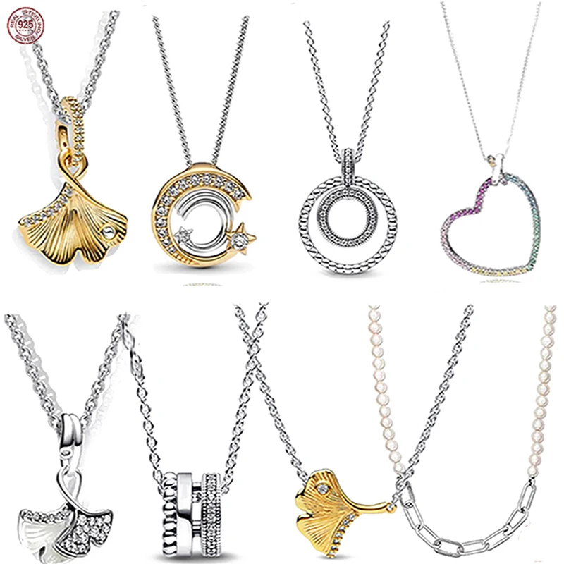 

Popular 925 sterling silver shell charm necklace fit ladies charm jewelry gifts