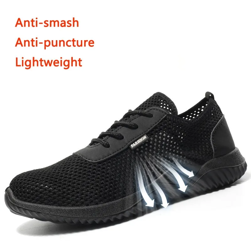 

2023 New Summer Work Safety Shoes Men's Non-slip Waterproof Anti-smashing Steel Toe Puncture Zapatos De Seguridad