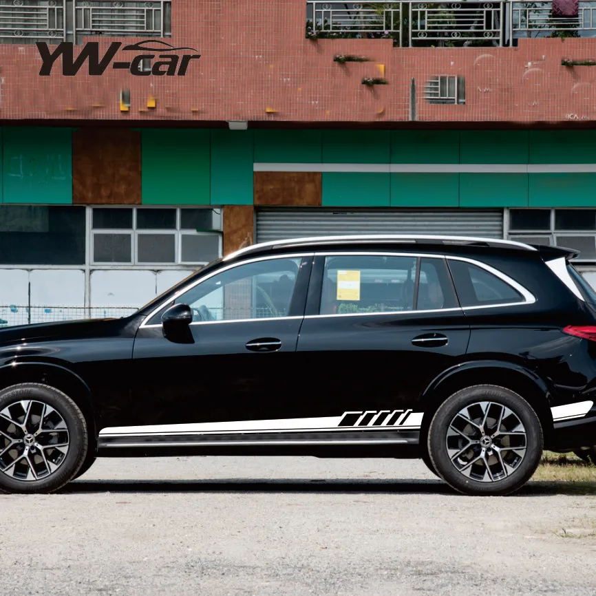 Наклейка для юбки с боковыми полосками дверей Mercedes Benz GLC Class X253 SUV C253 Coupe AMG GLC43 GLC63 220d