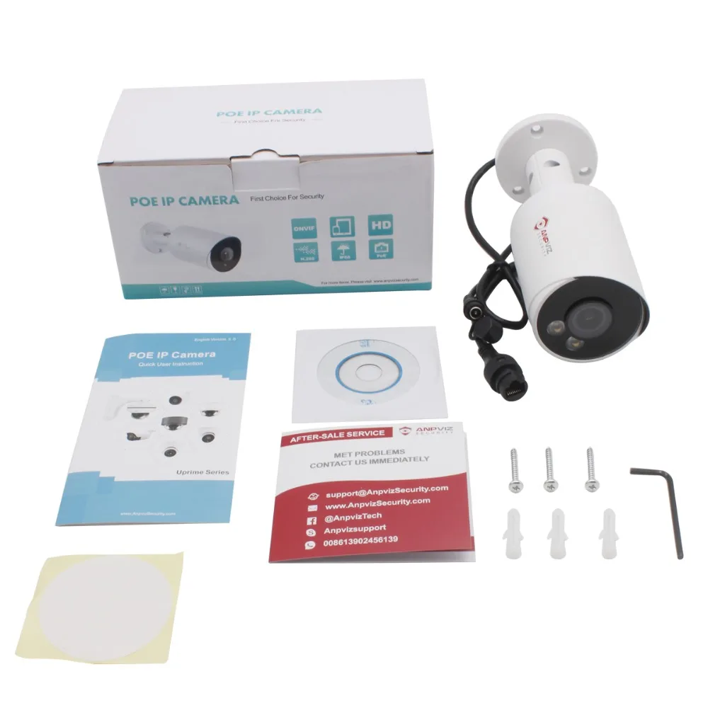 UniLook 4K/8MP ColorVu POE IP Camera 2.8mm Lens with Mic Full Color Night Vision IP66 Bullet CCTV Surveillance H.265 P2P - купить по