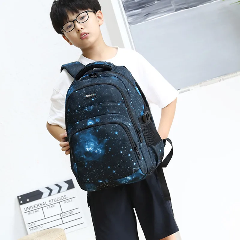 Creative Starry Sky Pupil Schoolbag Three-piece Backpack For Teenager Student School Rusksack Large Capacity Pack Handbag |