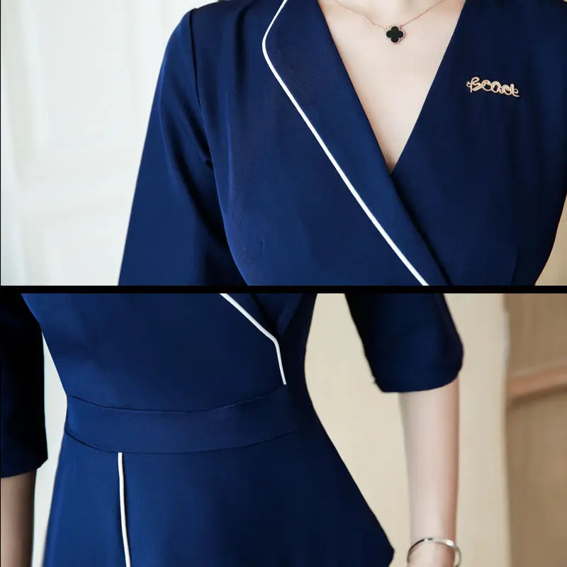 Spa Uniforms Women Workwear Beauty Clothing Beautician scrubs Work Clothes Beauty salon tattoo artist Uniform 2pcs Set Wholesale