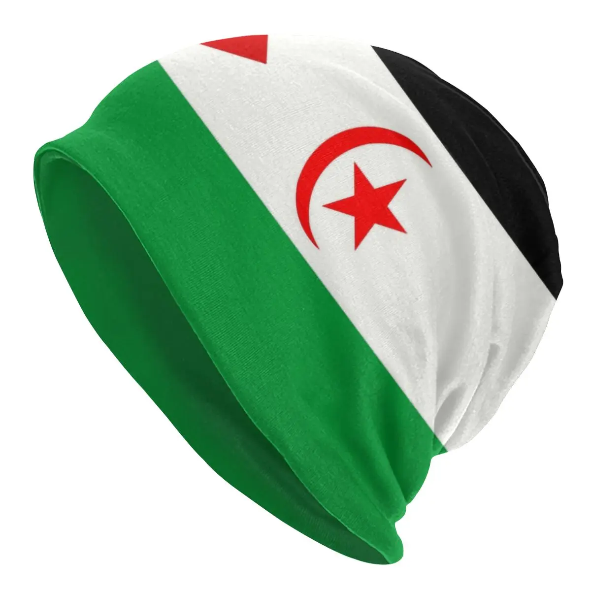 

Winter Warm Flag Of Western Sahara Bonnet Femme Slouchy Beanie Hat Fashion Outdoor Ski Skullies Beanies Caps for Men Women