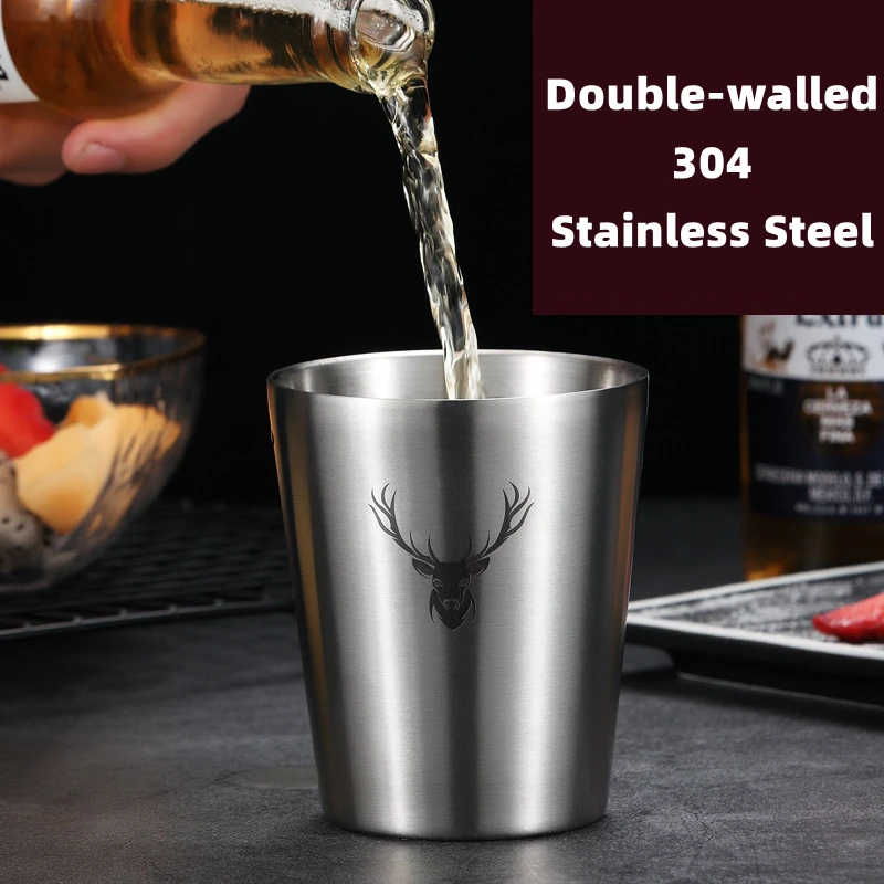 Pаспродажа Кружка для кофе с двойной стенкой из нержавеющей стали 304