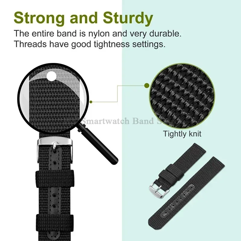 Эластичный нейлоновый ремешок для часов 18 мм 20 22 24 мужчин и женщин тканевый