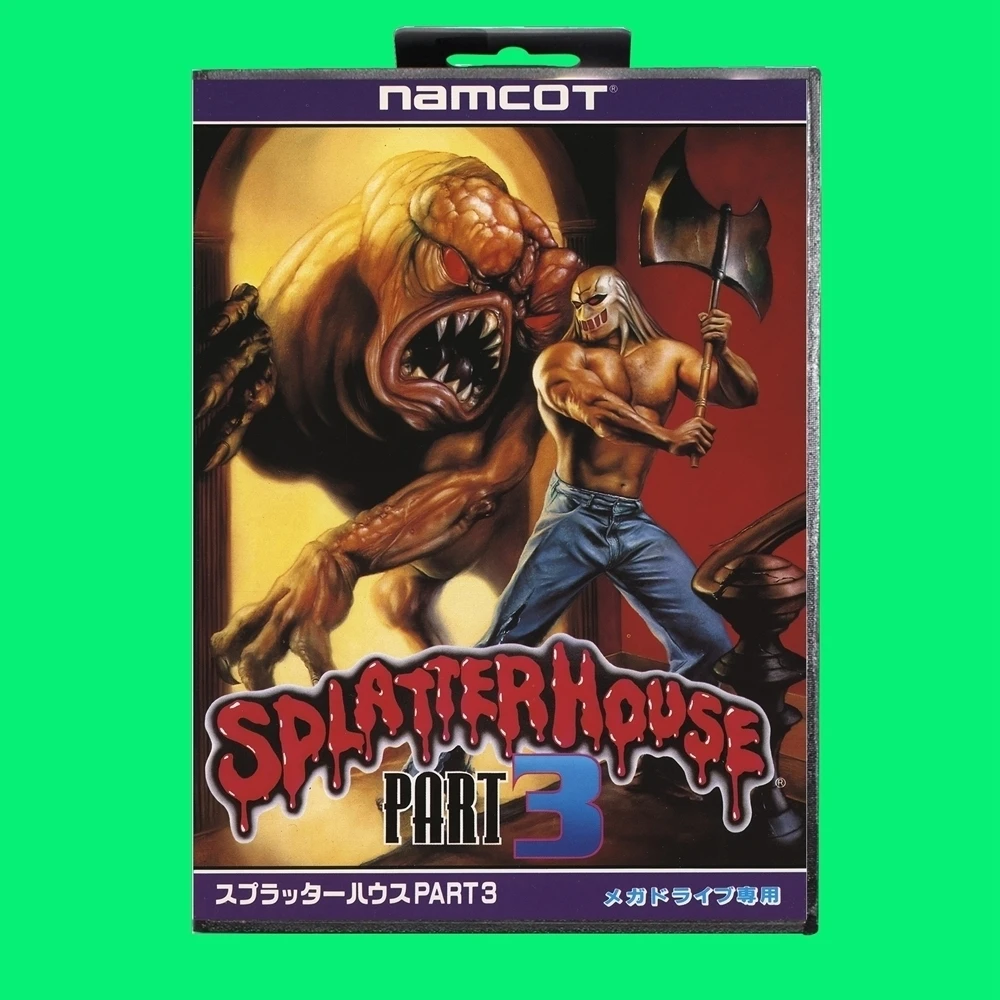 Игровой картридж Splatterhouse 3 16-битная игровая карта MD с крышкой JP розничная коробка