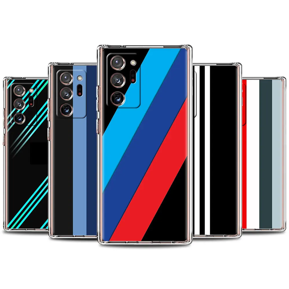 

Luxury Sports Brand Stripes Phone Case For Samsung Galaxy Note 20 Ultra 10 Plus 10 Lite 9 M51 M31 M31s M30s M21 M11 A12 Cover