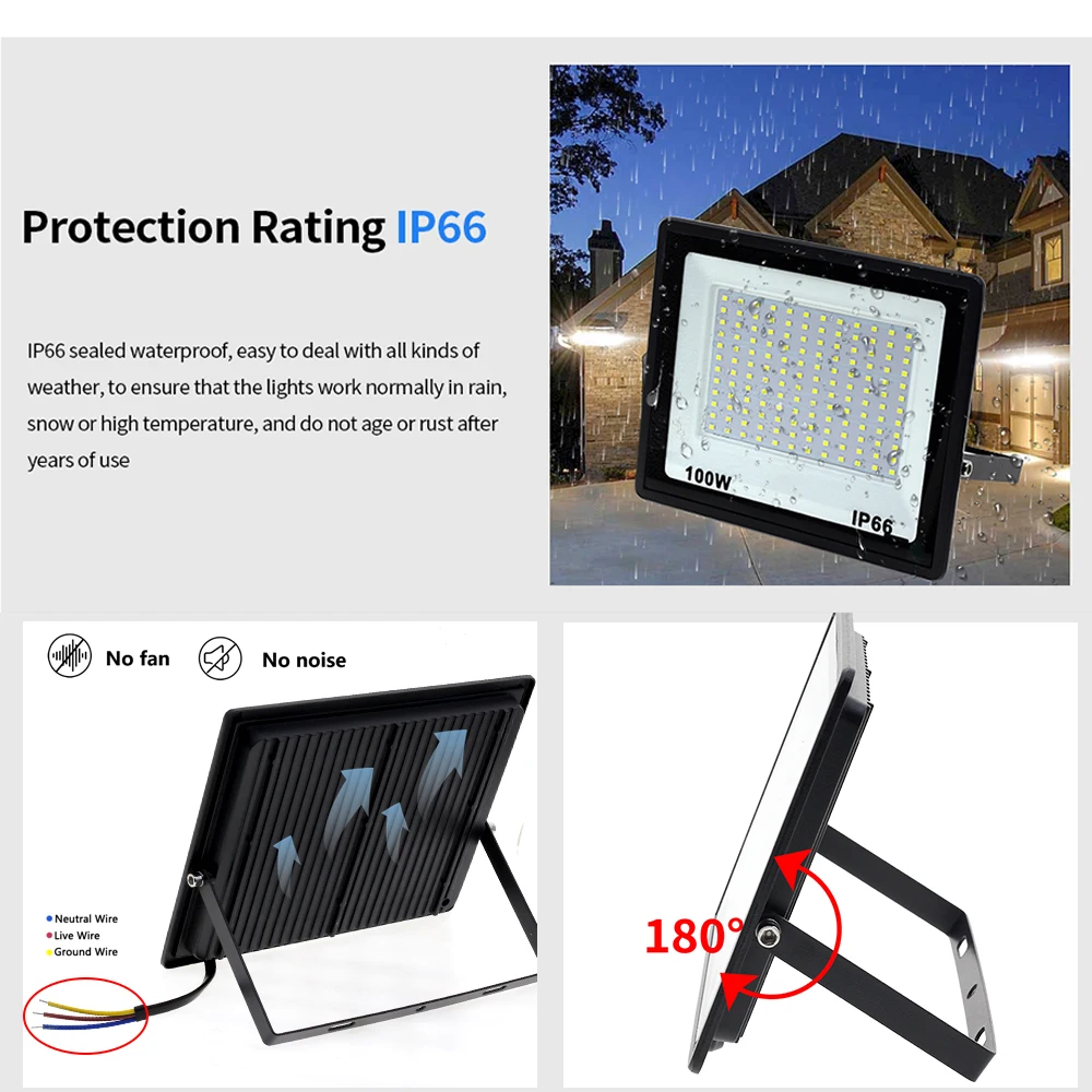 Улучшенный прожектор 220 В 100 Вт 150