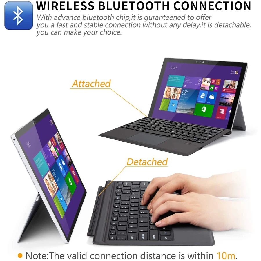 Беспроводная Bluetooth-клавиатура с подсветкой для Microsoft Surface Pro 6 2018 5 7 4 3 go 2 клавиатура