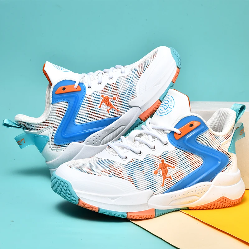 2023 Breathable Kid Sneaker Shoes Boys Mesh Basketball Shoes Fashion Casual Shoes Comfortable Training Shoes for Children