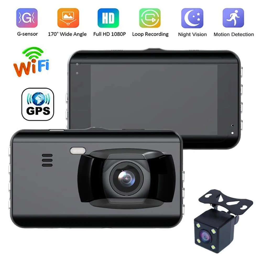 

Car DVR Dash Cam WiFi 3.0" Full HD 1080P Rear View Vehicle Camera Video Recorder Black Box Auto DVRs Dashcam GPS Car Accessories