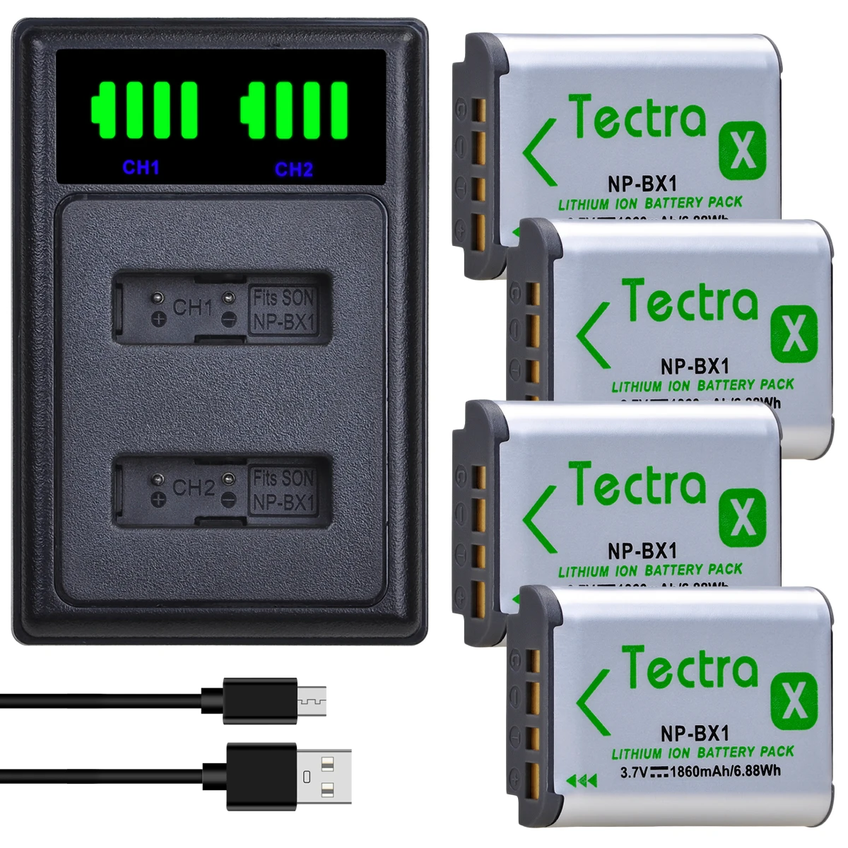 Аккумулятор и зарядное устройство для Sony, 1860 мАч