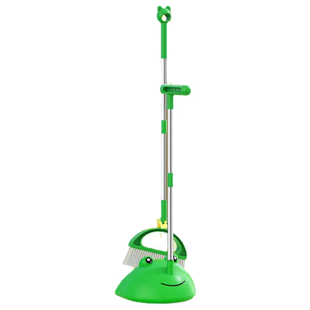 

Children's Broom Dustpan Cleaning Stainless Steel Kit Sweep Suite Hair Long Handle