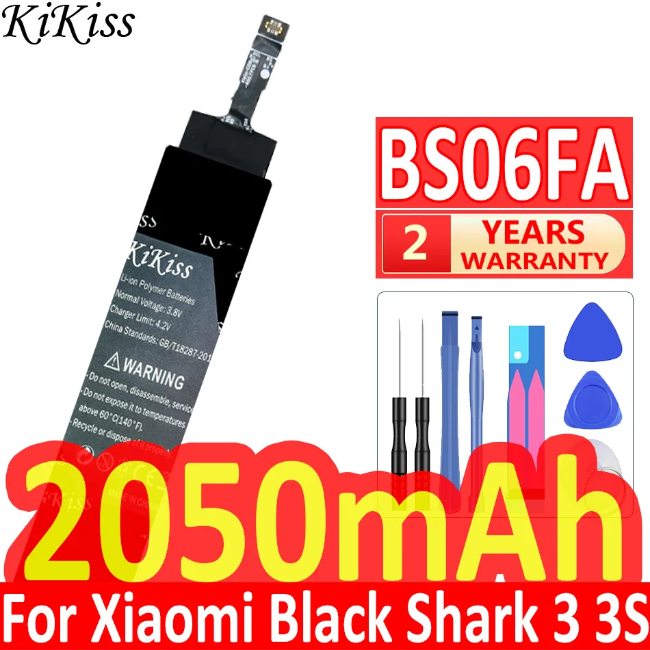 

KiKiss For Xiao Mi BS06FA Battery For Xiaomi Black Shark 3 Shark3 3S High Capacity Genuine Battery + Free Tools