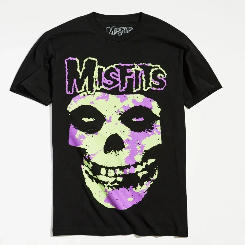 Футболка Misfits Мужская в стиле панк, уличная Ретро футболка с рисунком черепа (art.: 3920c878ef984) - 3920c878ef984