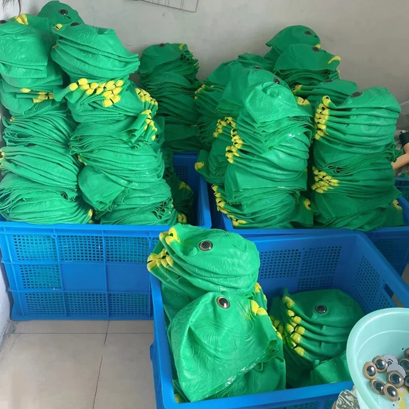 Креативная пластиковая зеленая рыбья голова маска монстра игрушка скульптура из