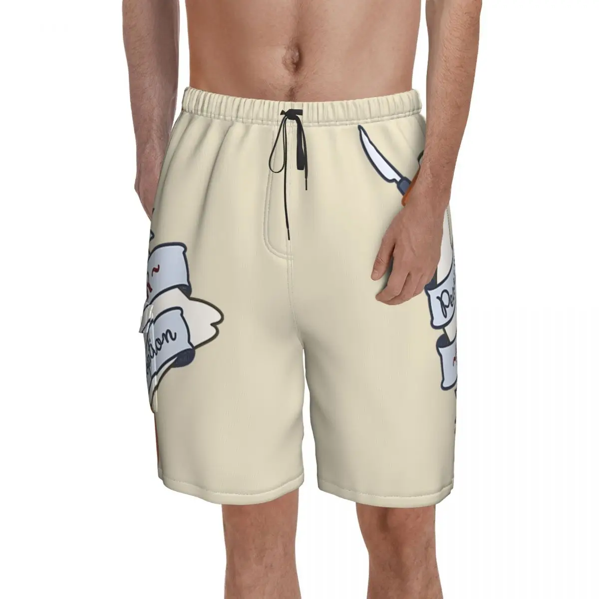 

Peace Was Never An Option Board Shorts untitled goose game humor Male Funny Beach Shorts High Quality Customs Oversize Trunks