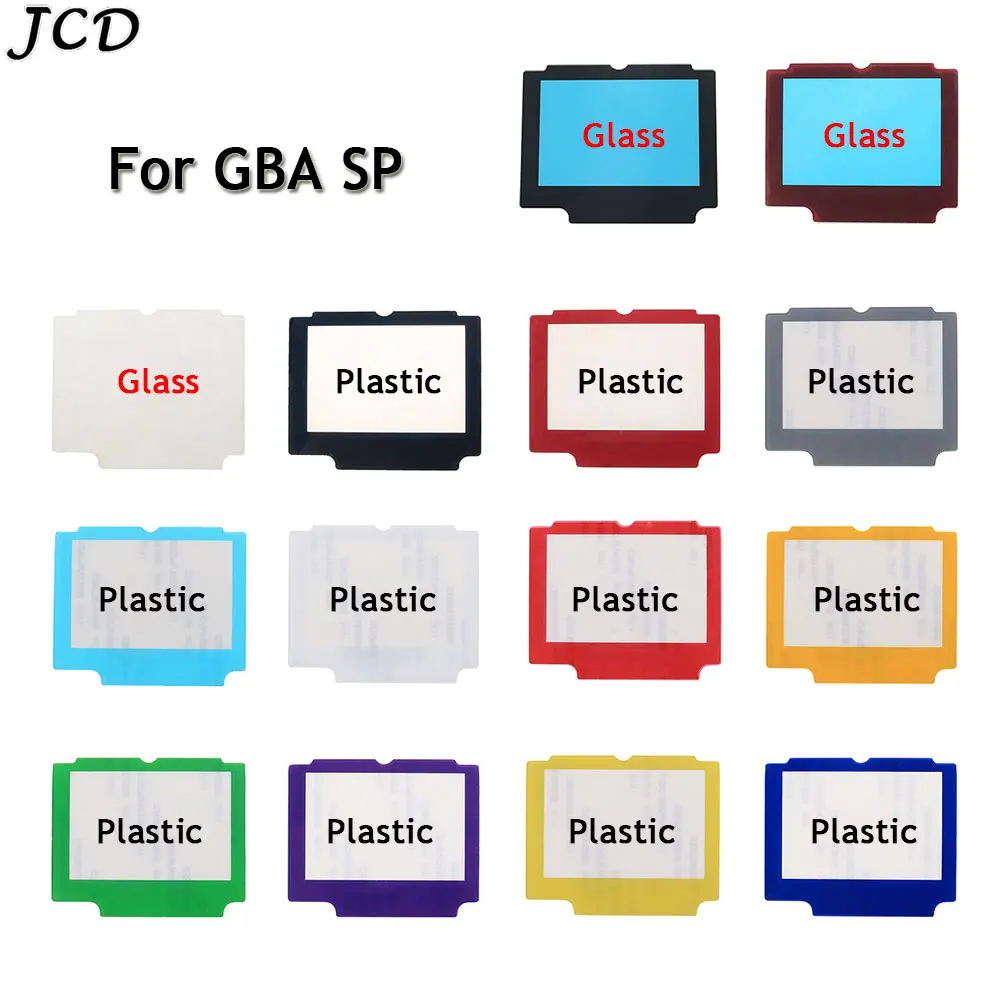 

JCD Replacement Plastic/Glass Screen Lens For GBA SP Lcd Cover For Gameboy Advance SP Lens Protector With Back Sticker