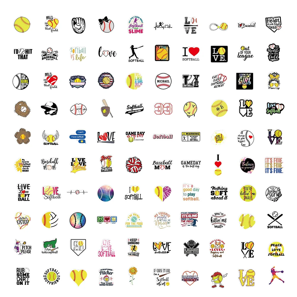 

Stickers Sticker Skateboard Suitcase Business Decal Laptop Softball Gifts Waterbottles Sealingmotorcycle Guitar Computer Luggage
