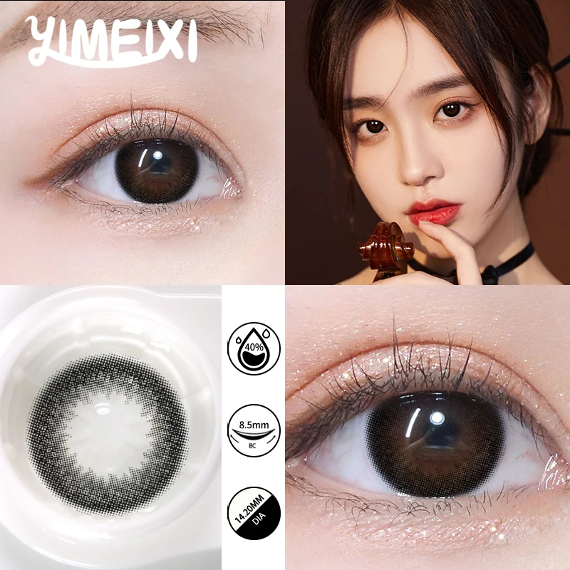 

YIMEIXI 10Pcs Natural Colored Lenses Daily Disposable Myopia Prescription Eyes Contact Lenses Wearing Comfort Lens Free Shipping