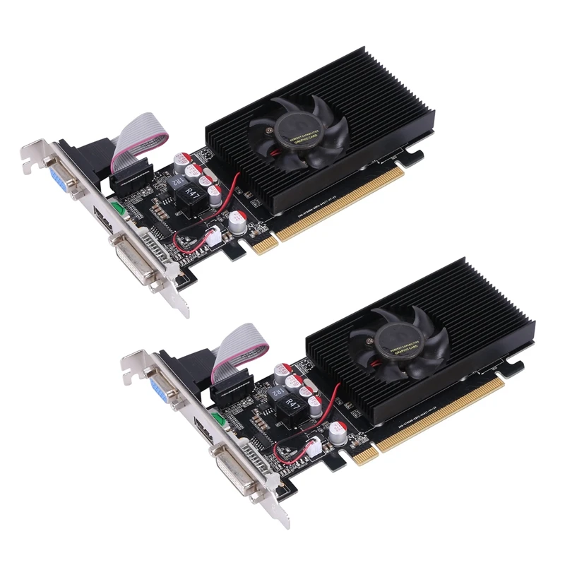 

2X GT210 1G D2 64BIT Image Card, Dual-Screen Bright Image Card Supports Large and Small Chassis/All-In-One/Desktop