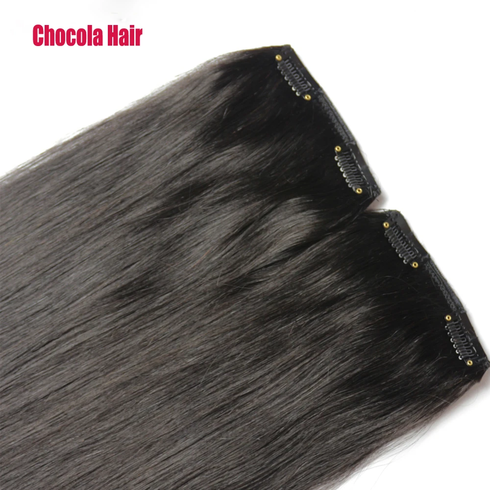 Chocala 16 дюймов 18 20 80 г зажим из двух частей в наборе 100% настоящие натуральные