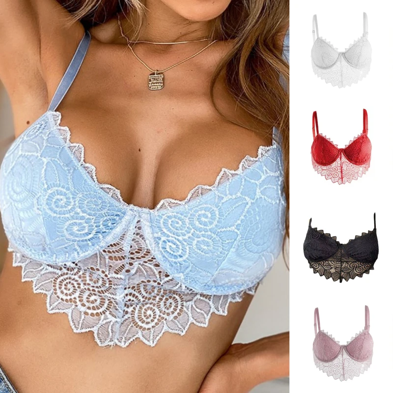 

New Lace Bralette Sexy Backless Crop Tops Women Sleeveless Summer Cropped Feminino Tops Underwear