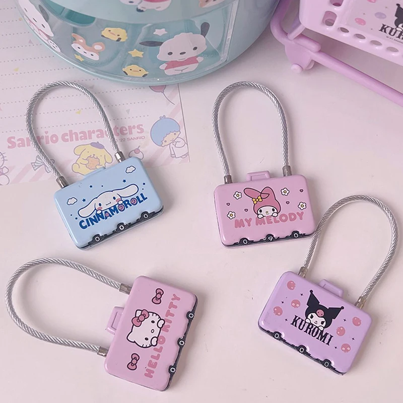 

1 шт. Sanrio Kawaii Hello Kitty Комбинированный Замок Kuromi Cinnamoroll студенческое общежитие шкаф рюкзак чемодан