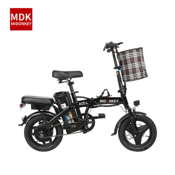 접이식 전기 자전거, 성인용 도시 전기 자전거, 14 인치 미니 전기 자전거, 400W, 48V, 6Ah