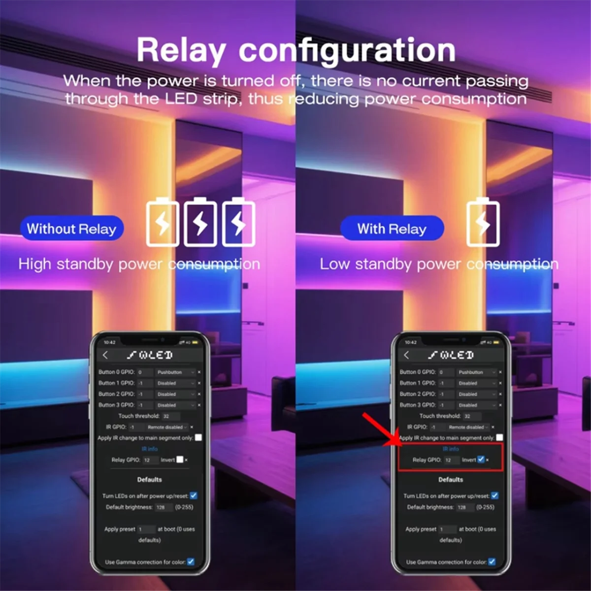 Фото Контроллер ABNJ ESP32 WLED с 4 выходами, предохранителем 15 А, микрофоном, звуком, динамическим освещением, сделай сам, энергосберегающее реле, переключатель уровня IC, белый №4
