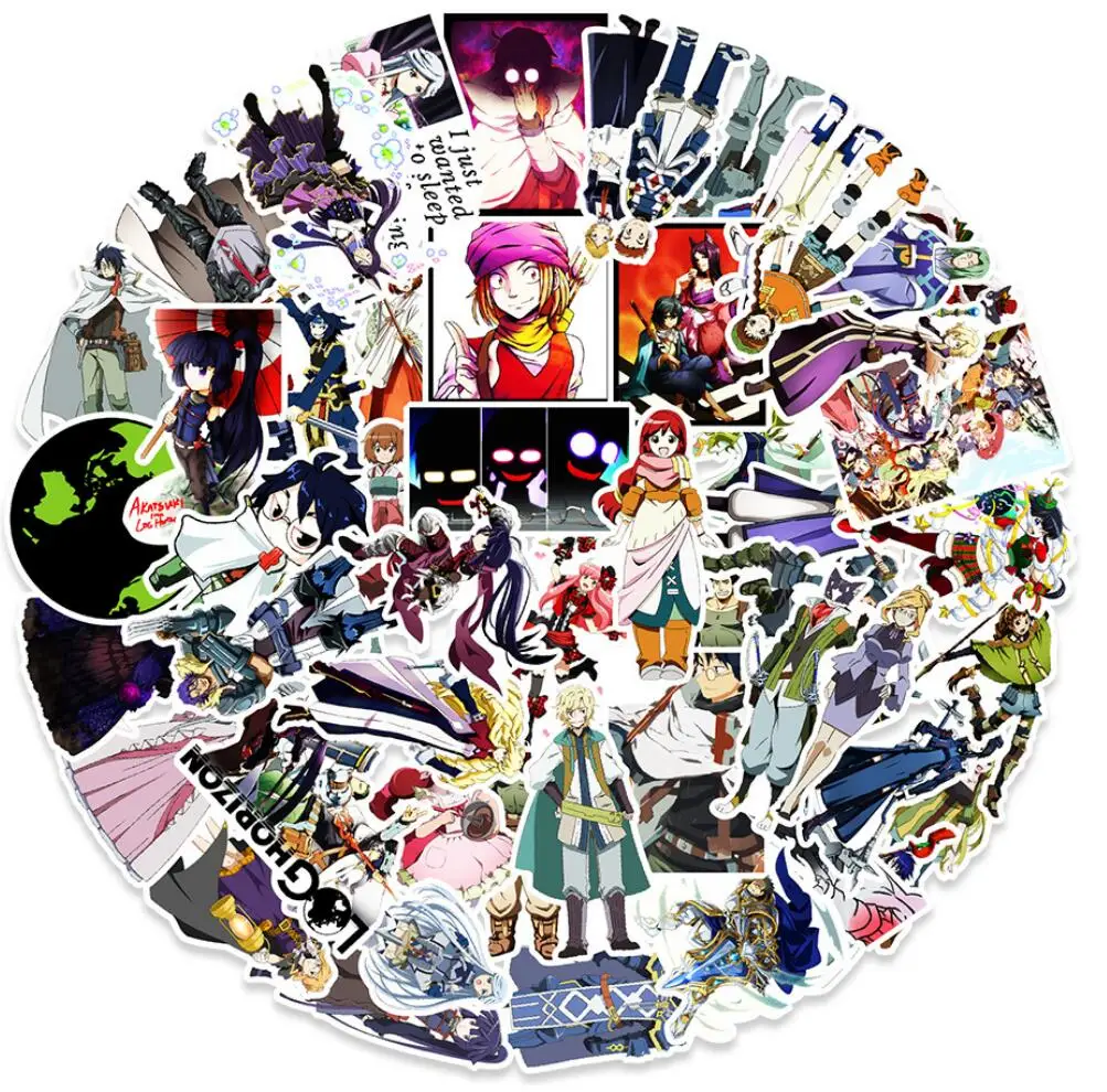 

Log Horizon Sticker 50pcs A Set Japanese Anime Graffiti Cartoon For DIY TOY Skateboard Laptop Classic Toy