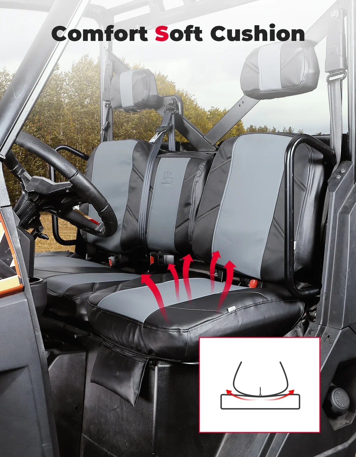 Ranger XP с ручным карманом водонепроницаемые чехлы на передние сиденья совместимые