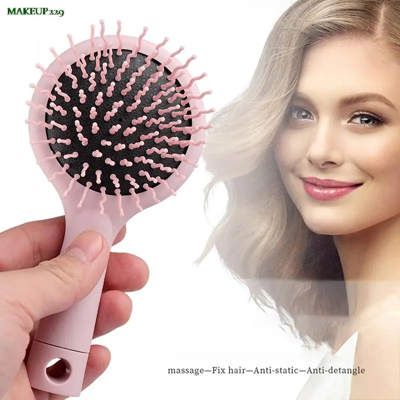 

Расческа профессиональная с широкими зубцами, Антистатическая расческа для ухода за волосами в салоне, с зеркалом, 1 шт.