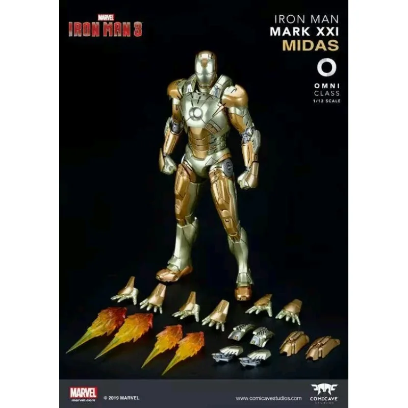 

Comicave 1/12 Marvel Legends 75% Alloy Iron Man Armor 16cm Mark21 MK21 Midas Action Figure Model Collection TOY