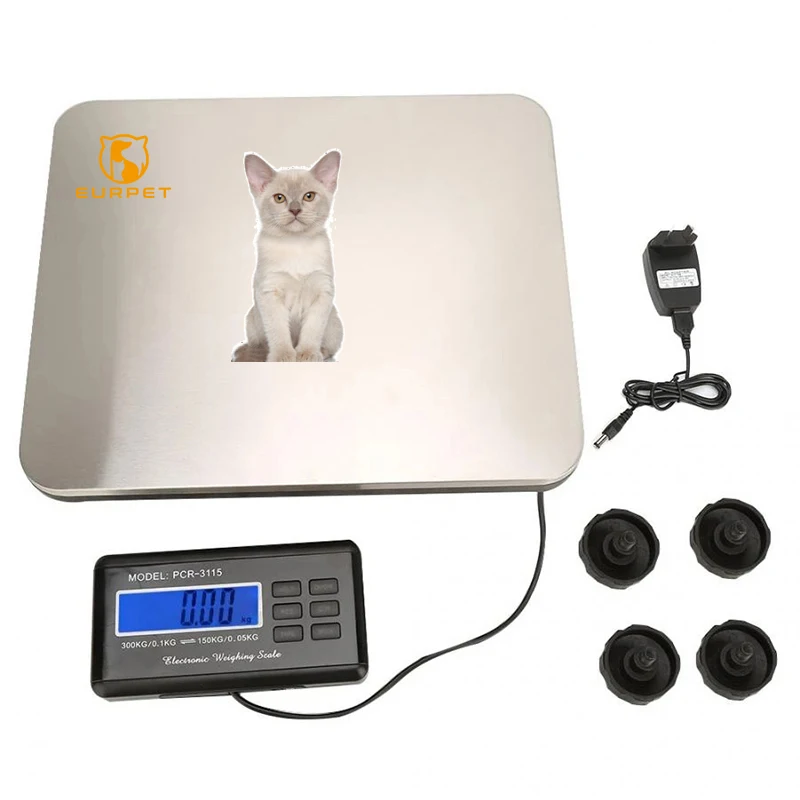 

EURPET Good Quality Weighing Instrument Stainless Steel Platform Floor Digital Animals Pet Weight Scales