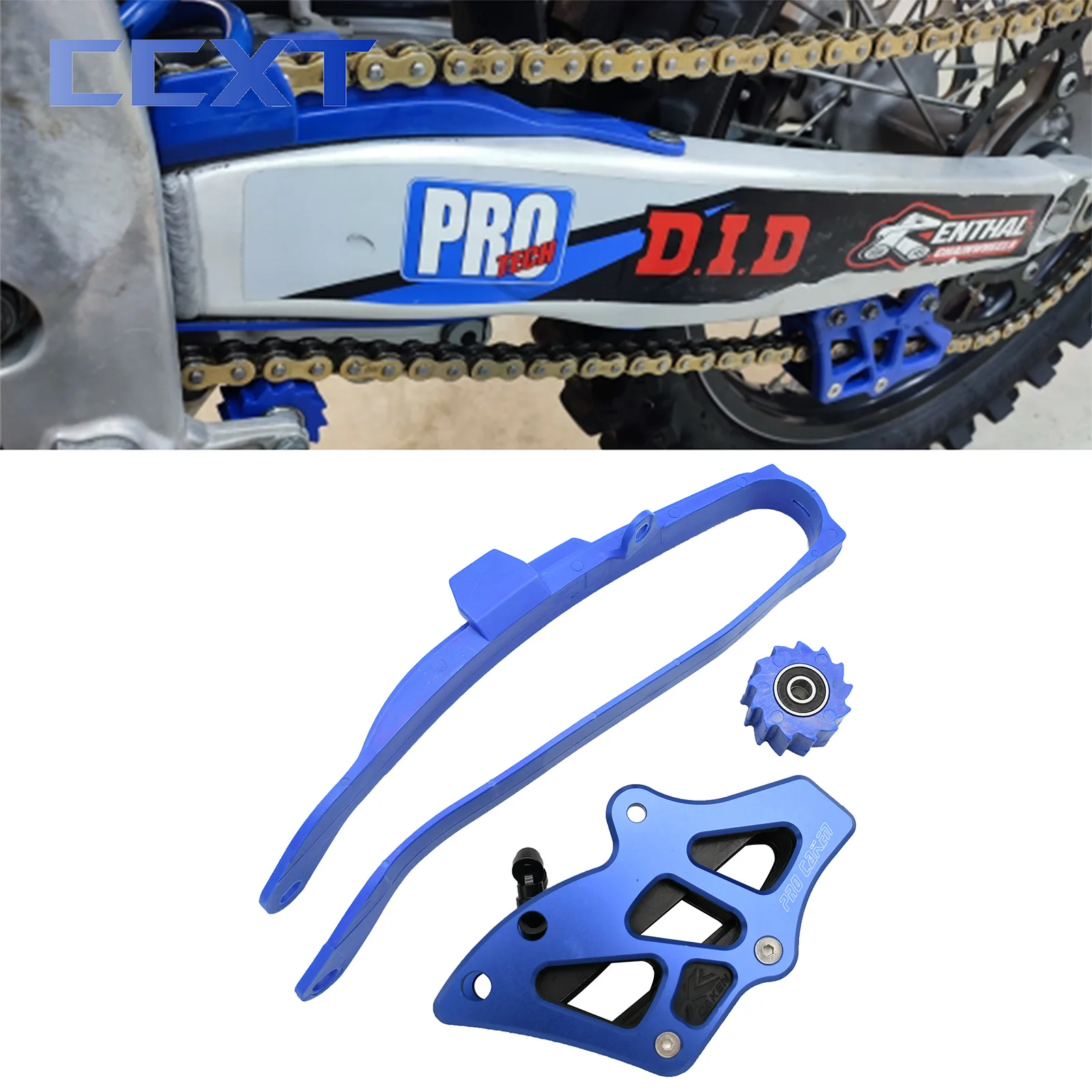 

CNC Alminium Rear Chain Guide Swingarm Chain Slider Rolle Protector For Yamaha YZ250F YZ450F WR250F WR450F 2007-2021 Universal