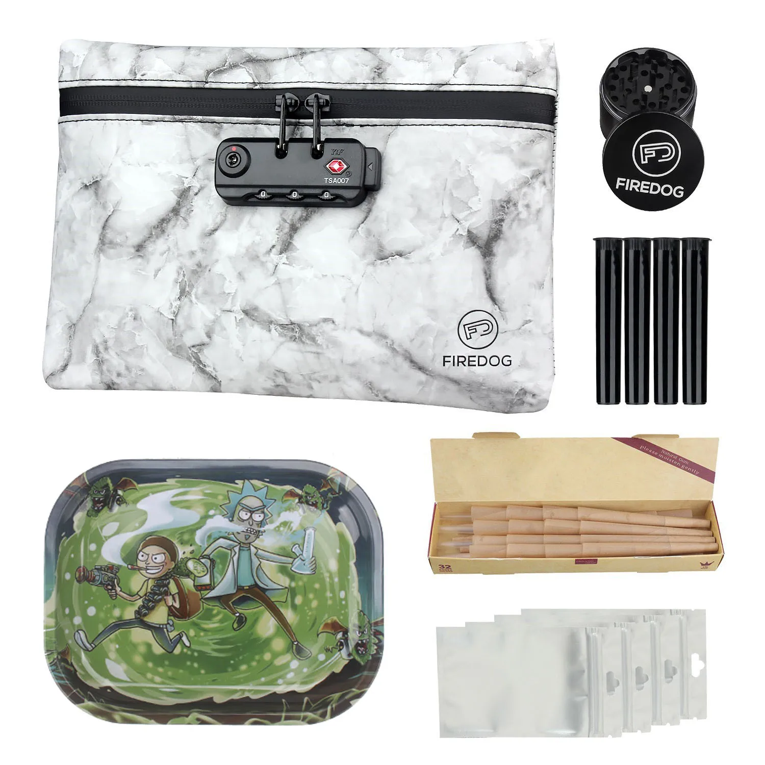 FIREDOG табак сигареты хранение запаха водонепроницаемый Stash чехол с вращающимся