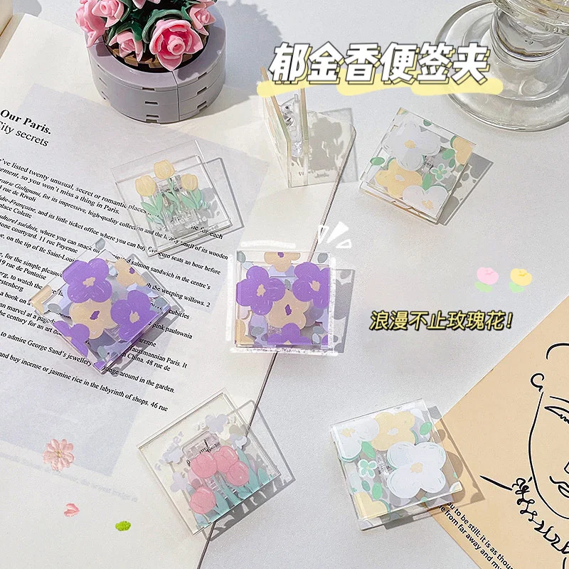 

2pcs Transparent Small Clip High Qualit Acrylic Colorful Folder Tulip Binder Clips Office Binding Supplies Long Clip Tail