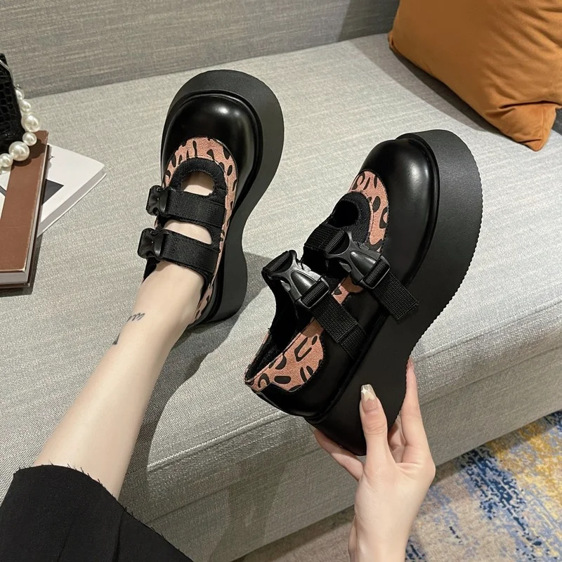 

Туфли Женские на платформе, дизайнерские лоферы, туфли-лодочки, обувь для вечерние на каблуке, черные, 2022