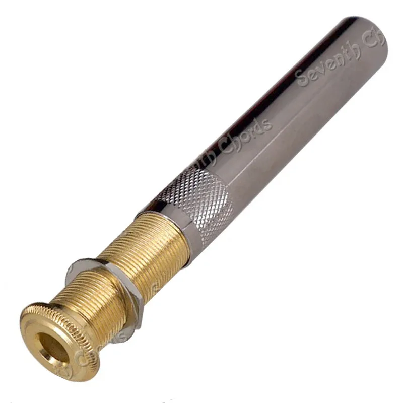 

Gold 1/4" 6.35mm Threaded Cylinder Guitar Bass Jacks output Input Plug Sockets Long Threaded bushing Sleeve Guitar Accessories