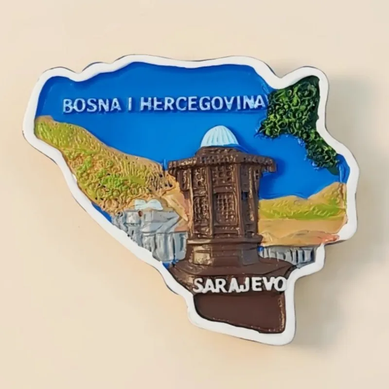 Фото Магниты на холодильник Боснии и Герцеговины Mostar, дорожные сувениры Neum Sarajevo, наклейки на холодильник, свадебные подарки, украшение дома №3