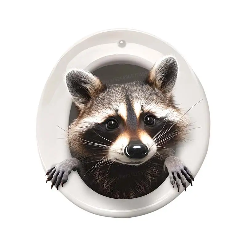 

Наклейка на стену унитаза с енотом Cartoon